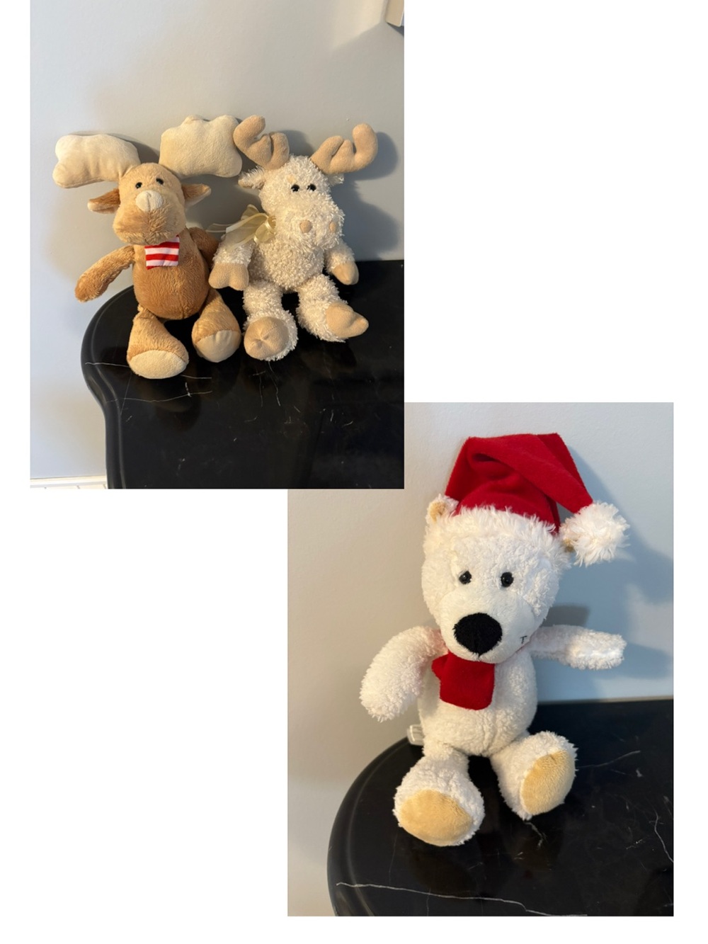 Kinder holiday plush toys all new with tags.